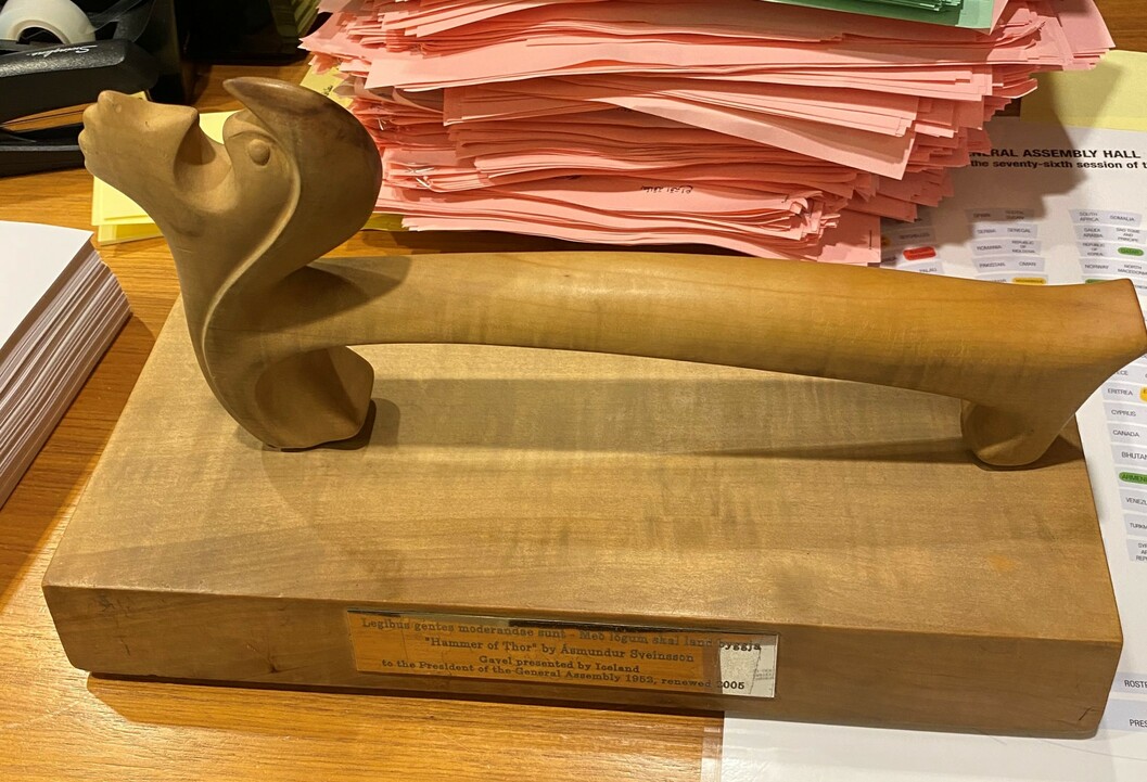 В ООН сломался Молот ТораОб исландце, который подарил ООН председательский молоток